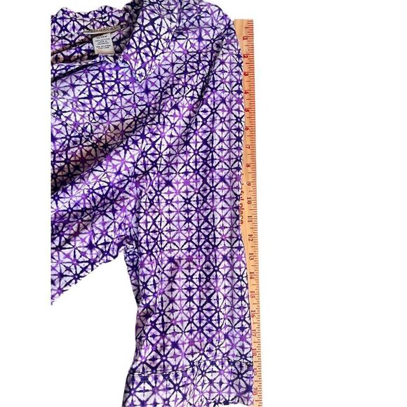 Catherines. ￼ Purple and white geometrical pattern button down  ￼ three-quarter - Picture 9 of 11